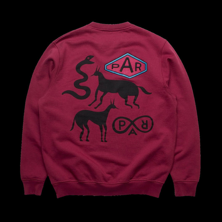 By Parra Snaked By A Horse Crewneck (Beet Red)