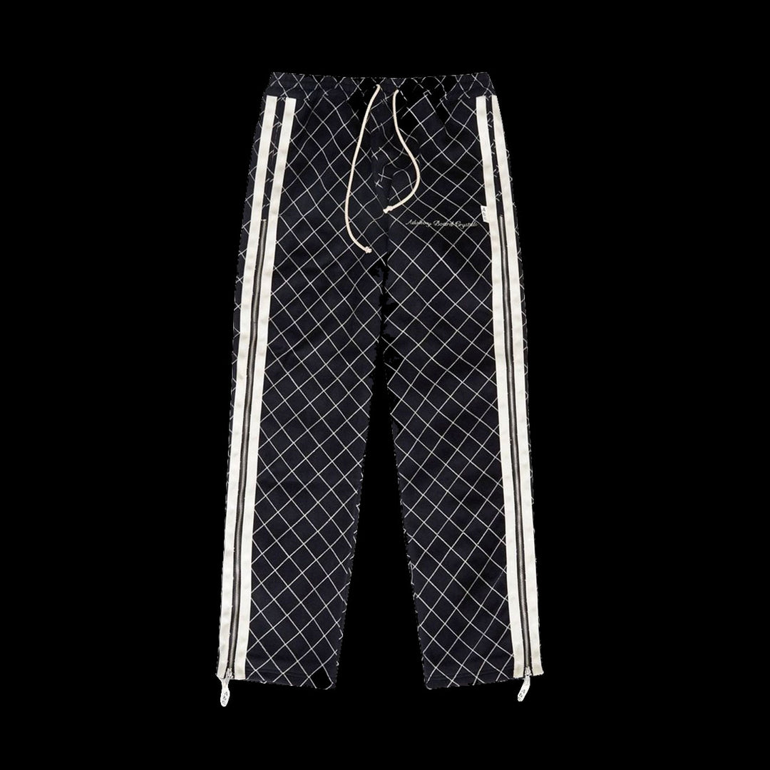 Advisory Board Crystals Diamond Chain Stitch Quilted Breakaway Pants (Navy)