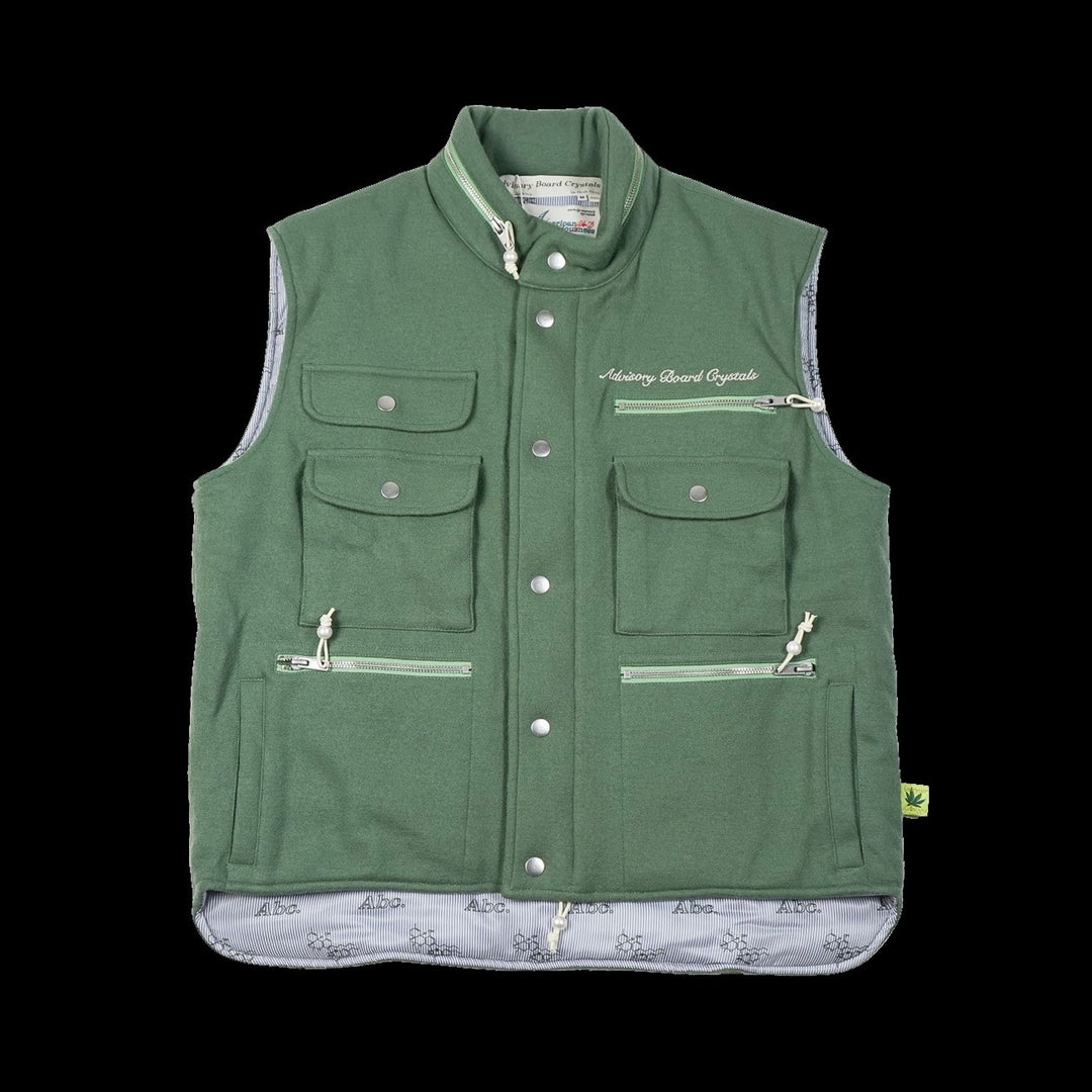 Advisory Board Crystals Wool Melton Vest (Green)