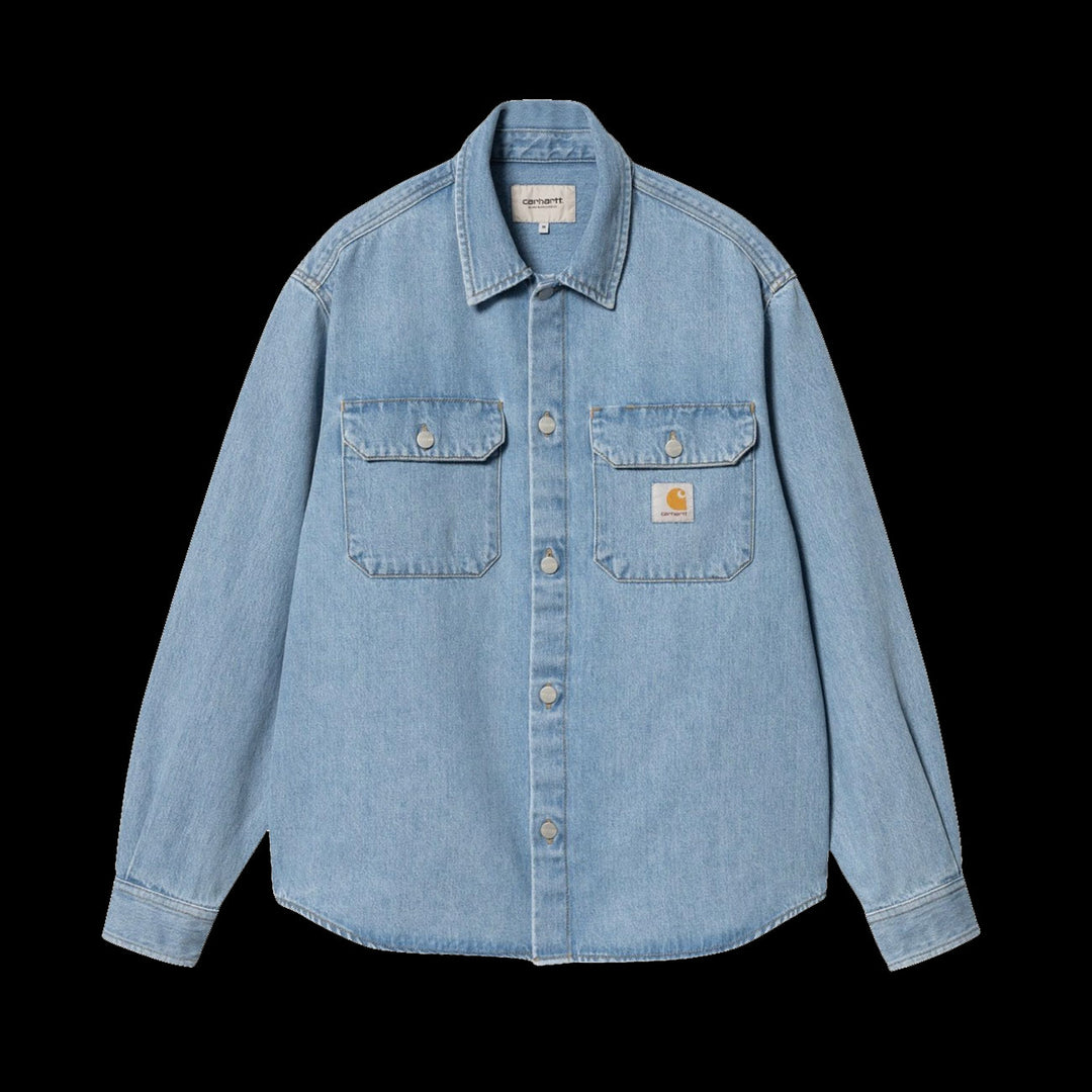 Carhartt WIP Harvey Shirt Jacket (Stone Bleached Blue)
