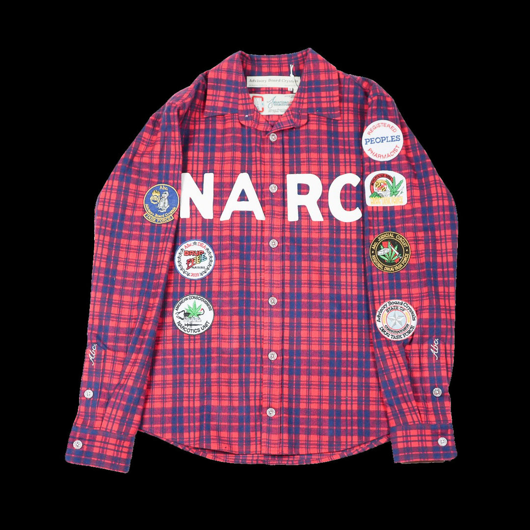 Advisory Board Crystals NARC Flannel Shirt (Red Plaid)