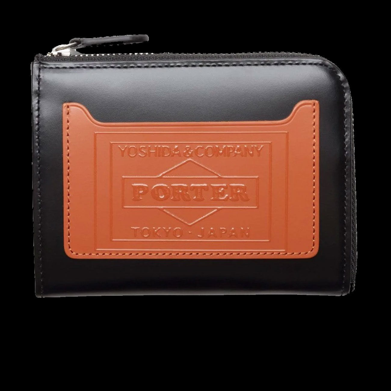 Porter-Yoshida & Co. PS Leather Checker Flag Wallet (Black)