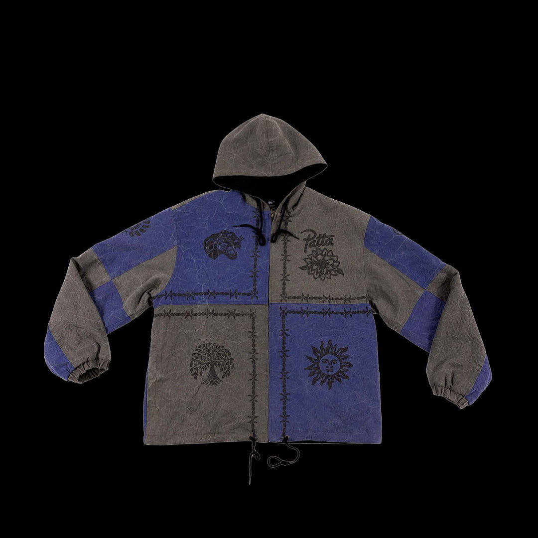Patta Symbol Zip Hooded Jacket (Raven/Odyssey Grey)