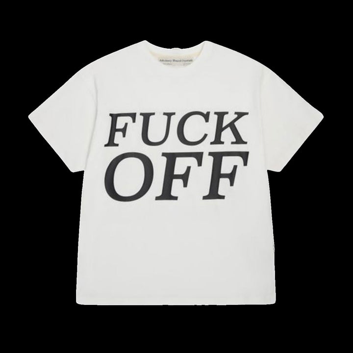 Adivsory Board Crystals Fuck Off T-Shirt (White)