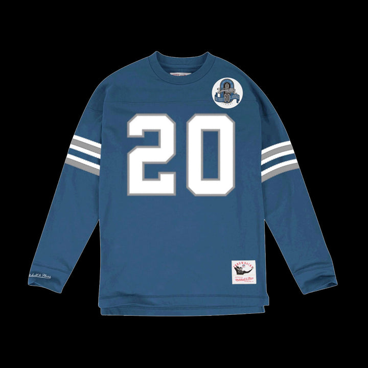 Mitchell & Ness Lions Barry Sanders L/S T-Shirt (Detroit Blue)