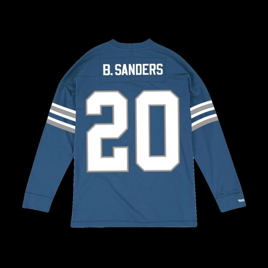 Mitchell & Ness Lions Barry Sanders L/S T-Shirt (Detroit Blue)