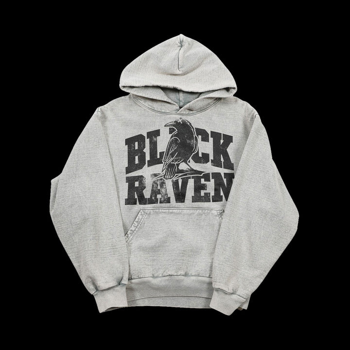 Two 18 Black Raven Hoodie (Limestone)