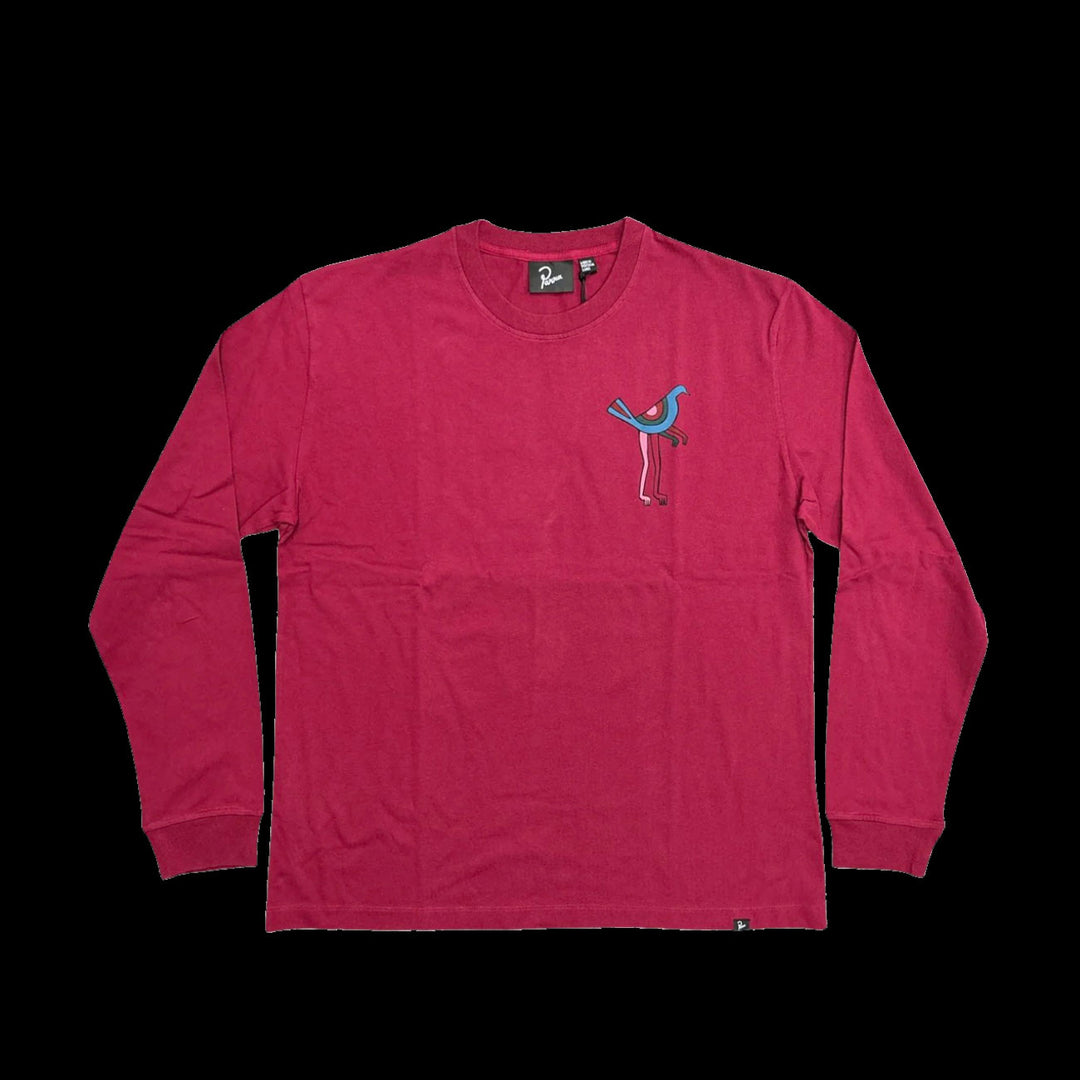 By Parra Wine and Books Long Sleeve T-Shirt (Beet Red)