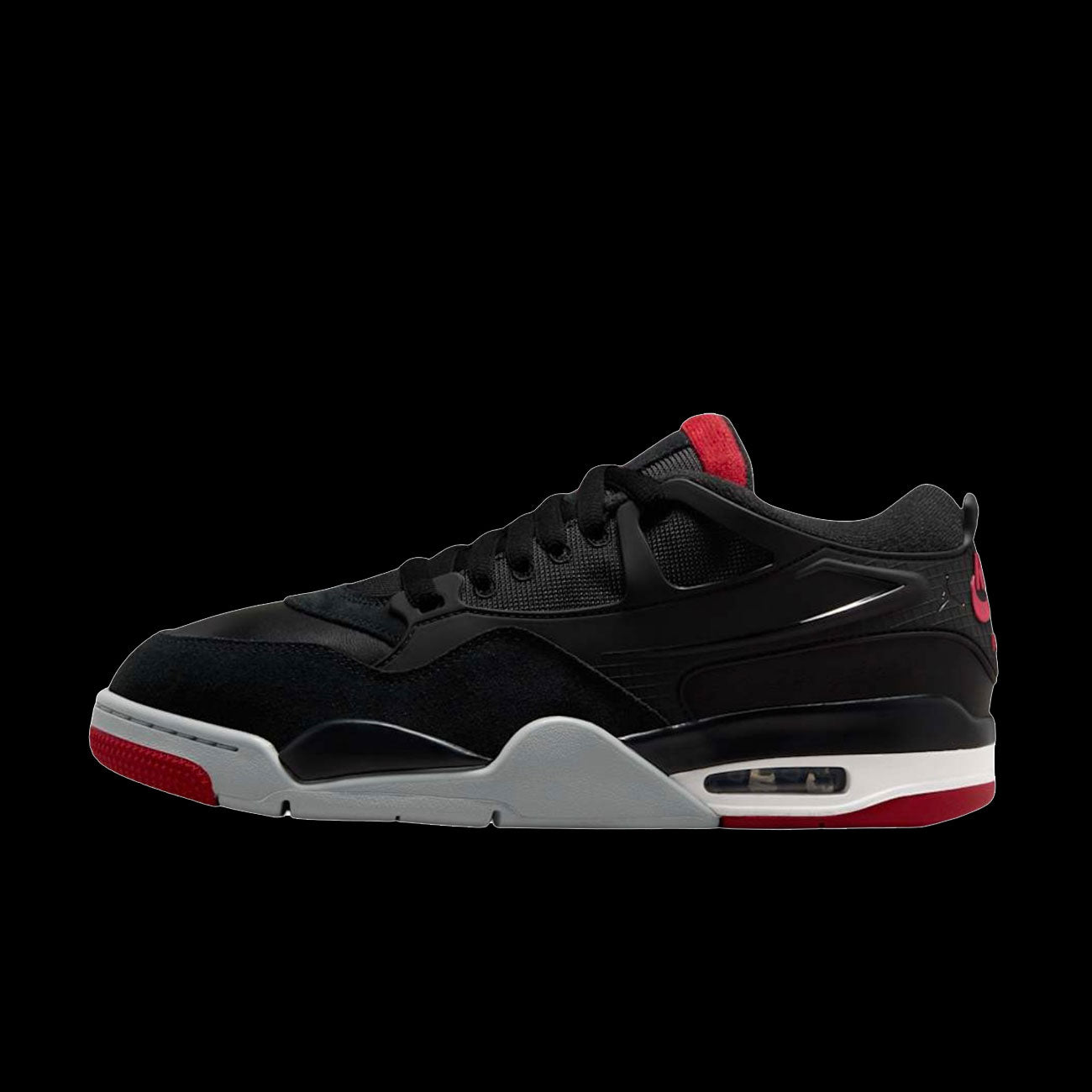 国内配送 NIKE AIR JORDAN 4 RM BLACK/VARSITY RED-WOLF GREY Air Jordan 4 RM (Black/Varsity Red-Wolf Grey-White) – Two 18