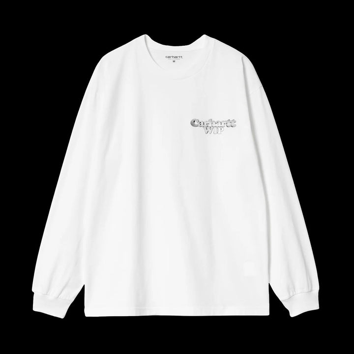 Carhartt WIP L/S Chain Link T-Shirt (White/Silver)