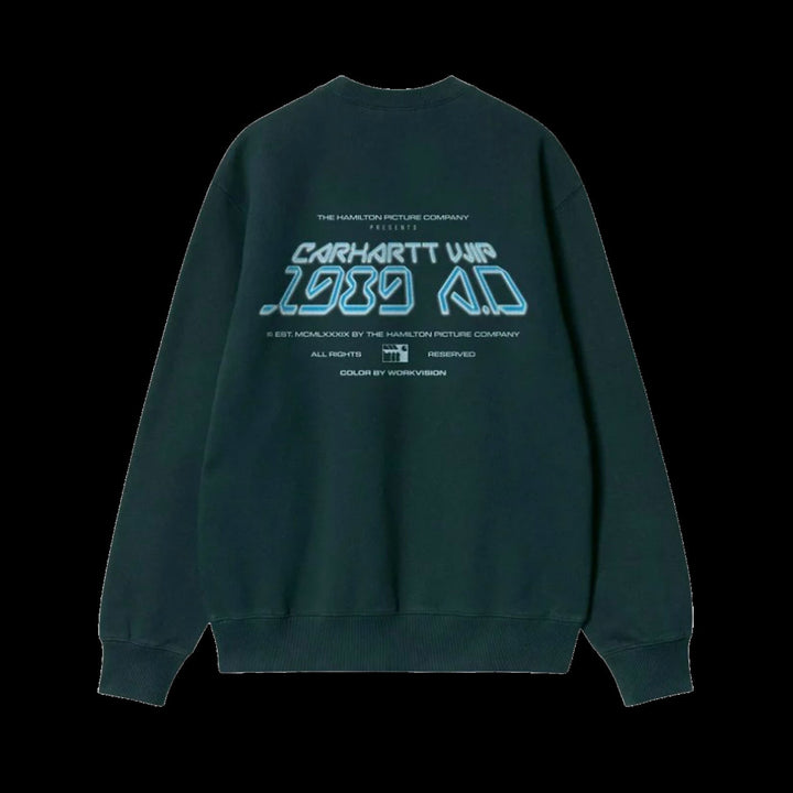 Carhartt WIP Greatest Flick Crewneck (Deep Lagoon)