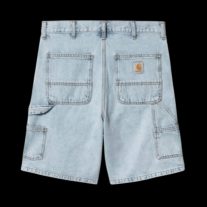 Carhartt Wip Double Knee Shorts (Blue Heavy Stone Bleached)