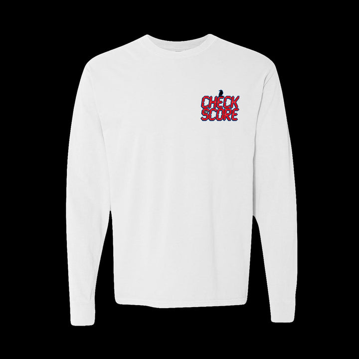 Two18 Check The Score Long Sleeve Tee (White)