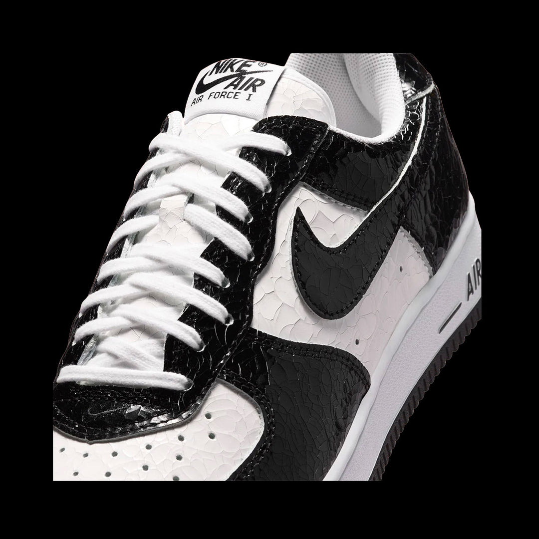 Air Force 1 Cracked Leather (Black/Black-White)