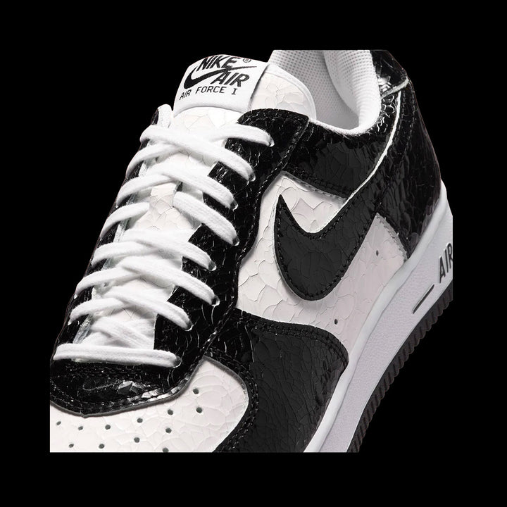 Air Force 1 Cracked Leather (Black/Black-White)