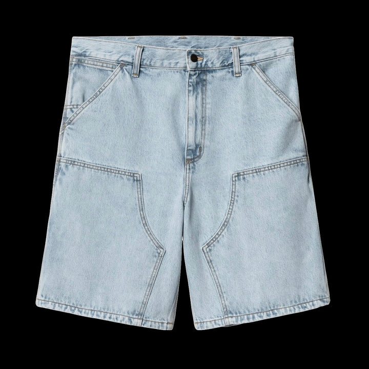 Carhartt Wip Double Knee Shorts (Blue Heavy Stone Bleached)