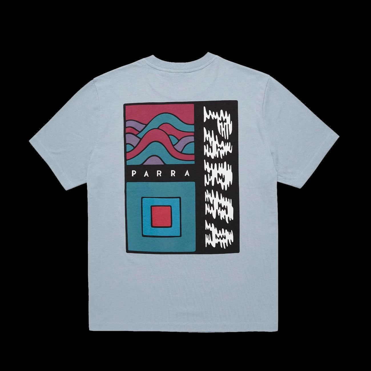 By Parra Wave Block Tremors T-Shirt (Dusty Blue)