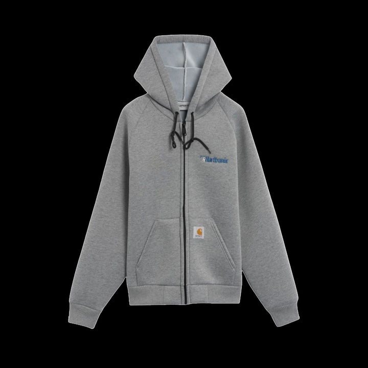 Carhartt WIP Harttronix Car-Lux Zip-Up Hoodie (Dark Heather Grey)