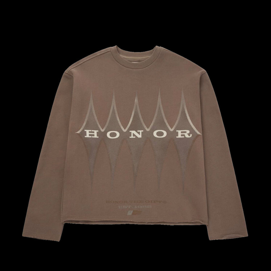 Honor The Gift Raw Edge Pullover (Grey)