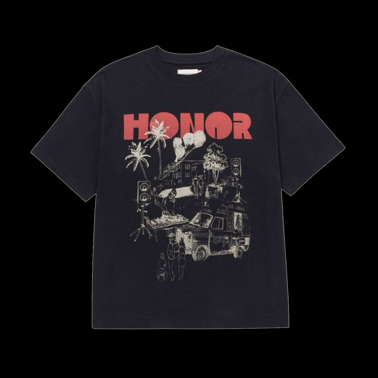 トップス HONOR THE GIFT HTG PATTERN L/S BLACK HONOR THE GIFT HTG PATTERN L/S BLACK（オナー ザ ギフト HTG