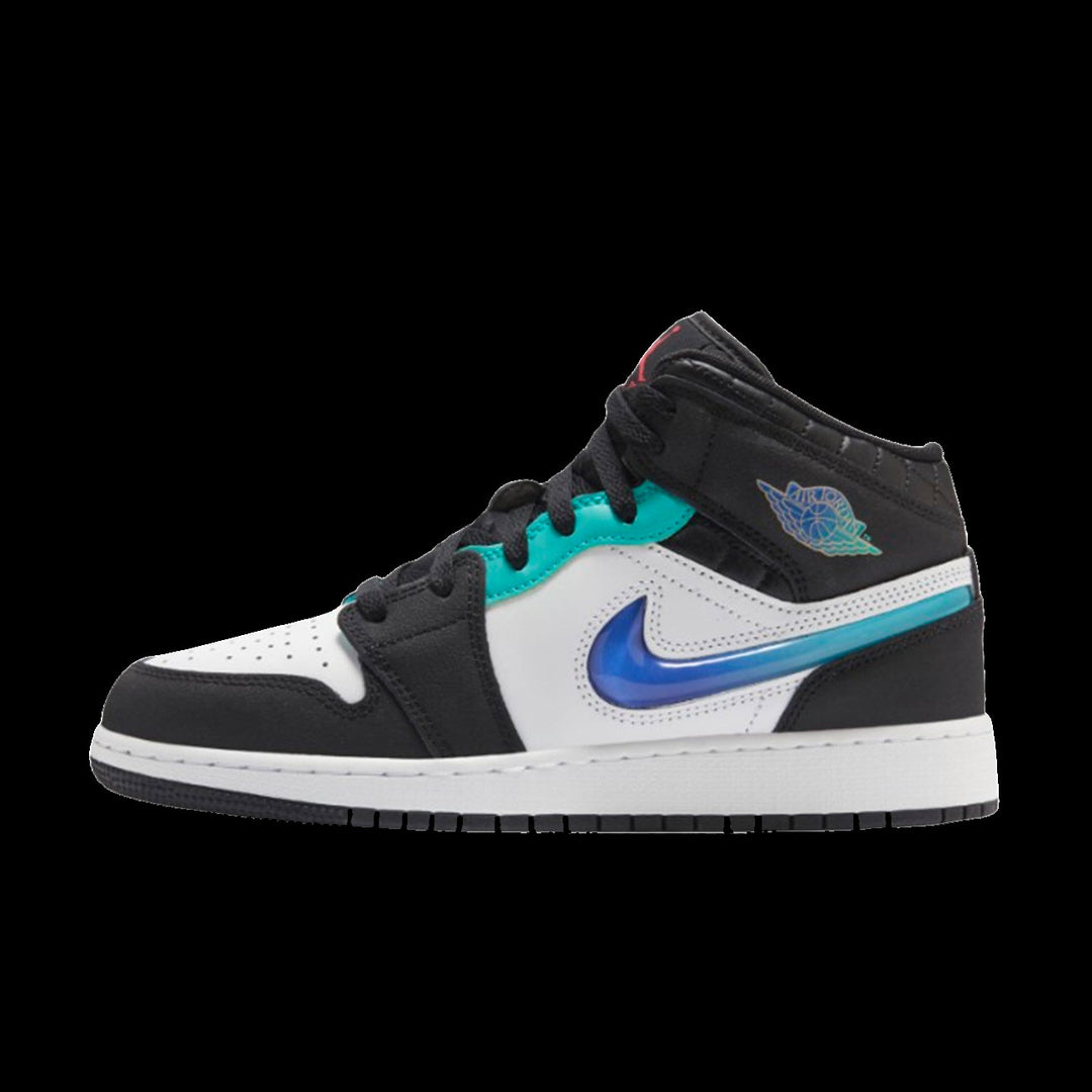 Air Jordan 1 Mid SE (Black/Siren Red-White-Hyper Jade)