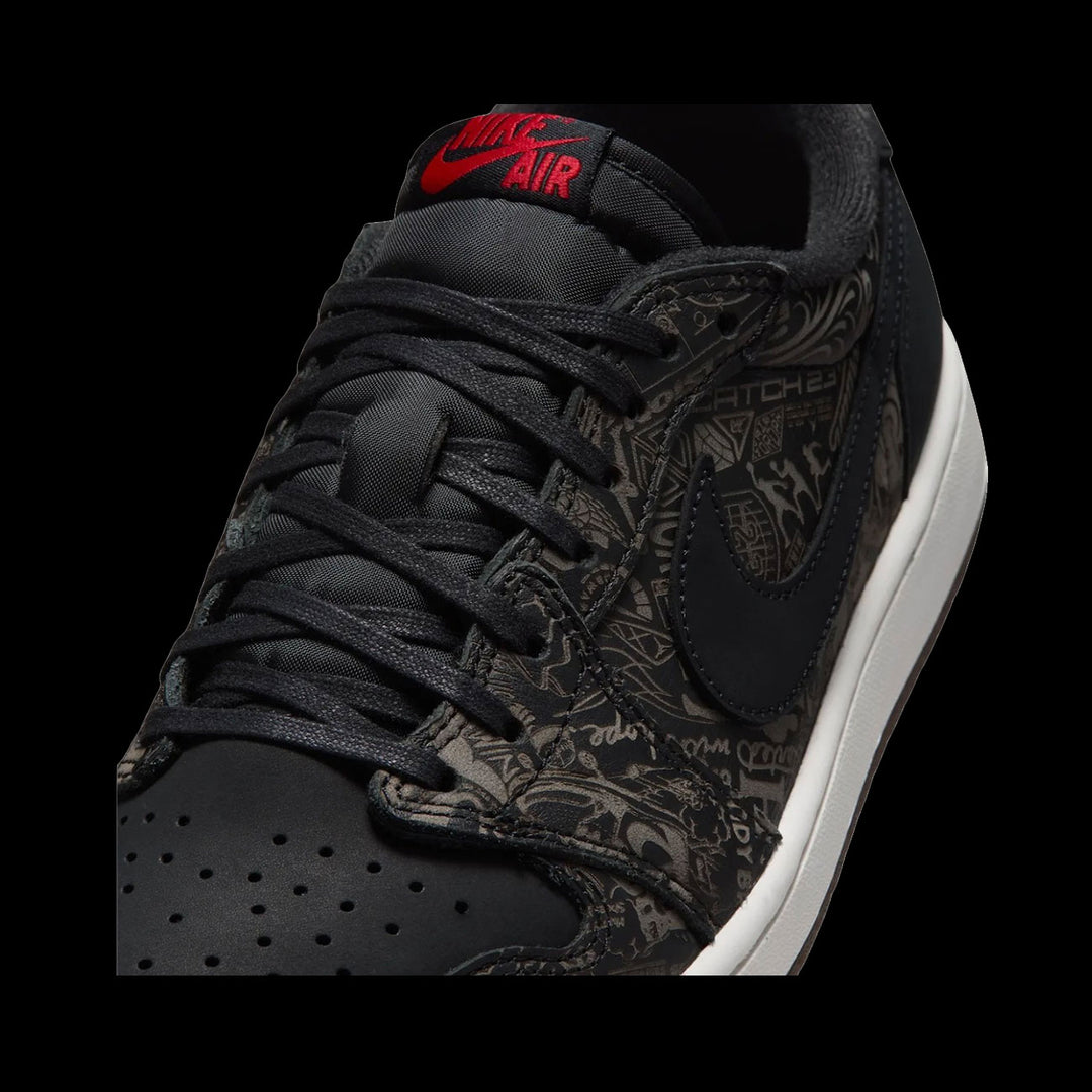 Air Jordan 1 Retro 1 Low OG LS (Black/Varsity Red-Summit White)