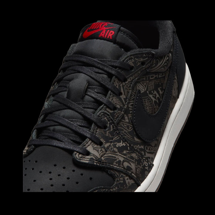 Air Jordan 1 Retro 1 Low OG LS (Black/Varsity Red-Summit White)