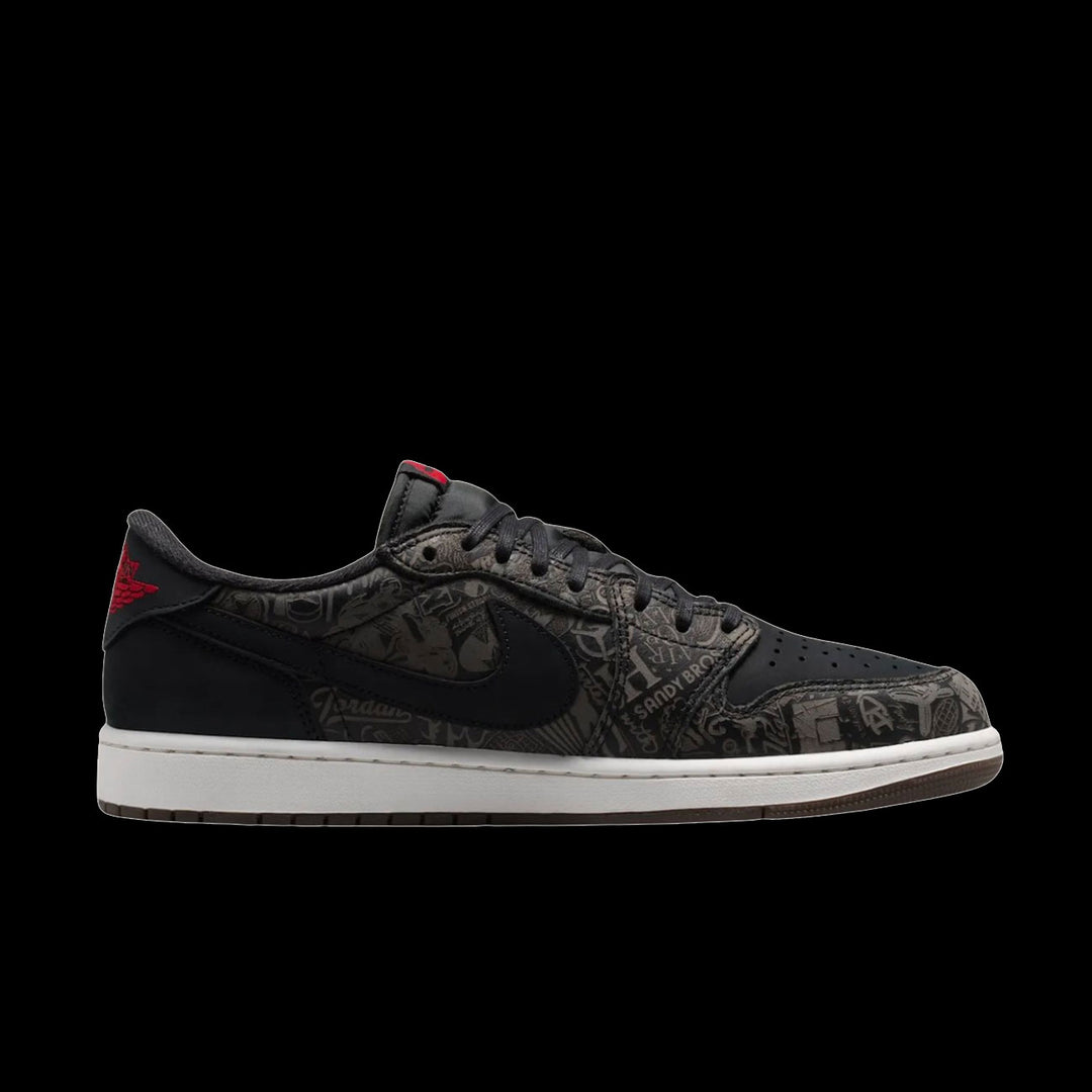 Air Jordan 1 Retro 1 Low OG LS (Black/Varsity Red-Summit White)