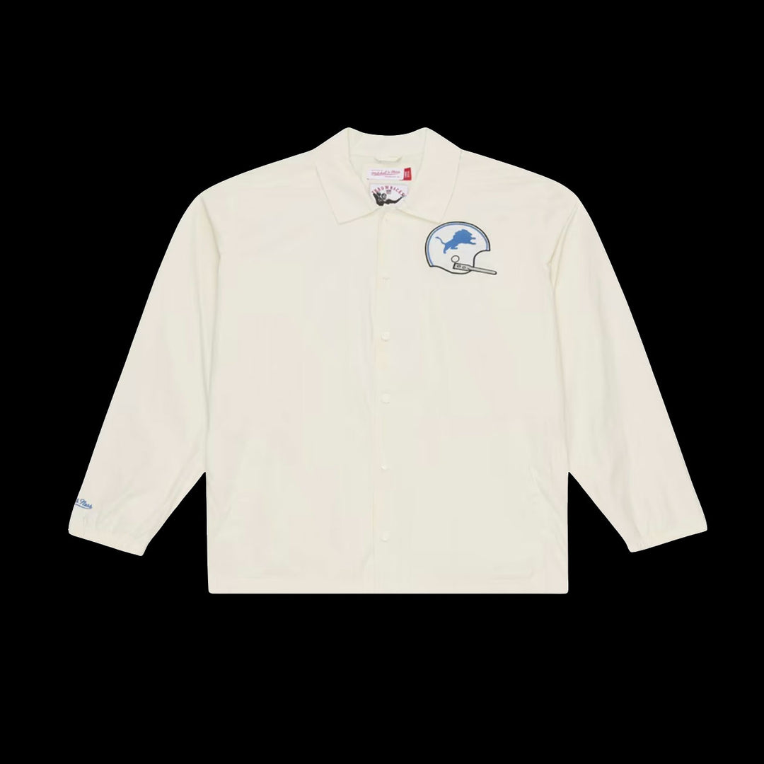 Mitchell &amp; Ness NFL Retro Roots Coaches Jacket Detroit Lions (Cream)