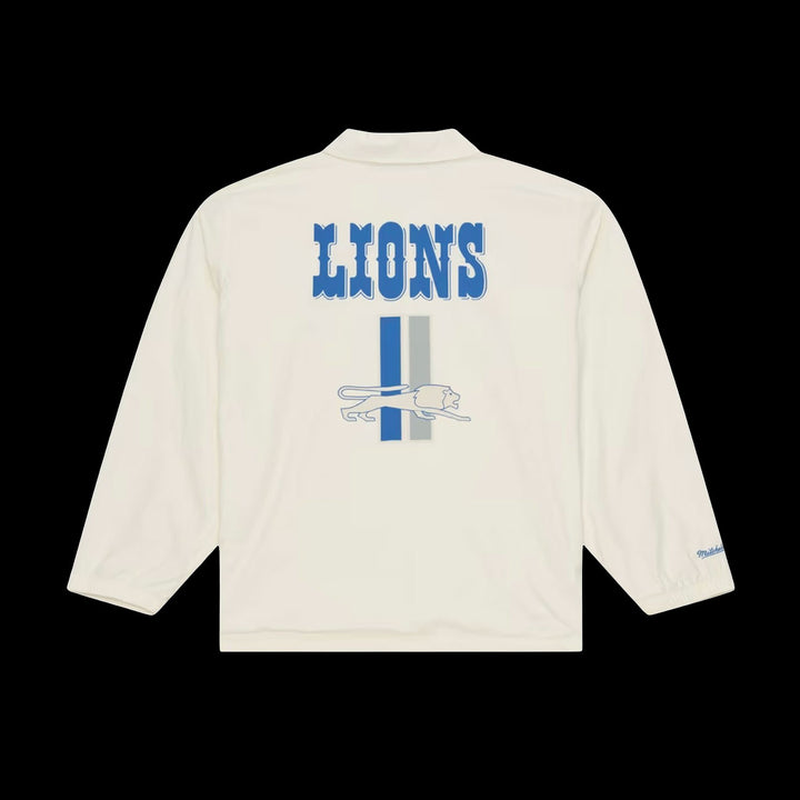 Mitchell &amp; Ness NFL Retro Roots Coaches Jacket Detroit Lions (Cream)