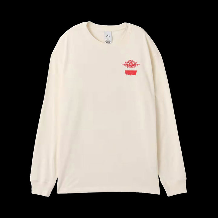 Air Jordan X Levi's Long Sleeve T-Shirt (Pale Ivory/Black/University Red)