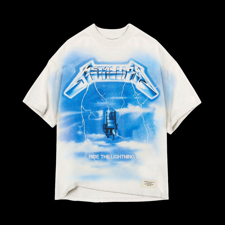 Represent Metallica Ride The Lightning T-Shirt (Flat White)