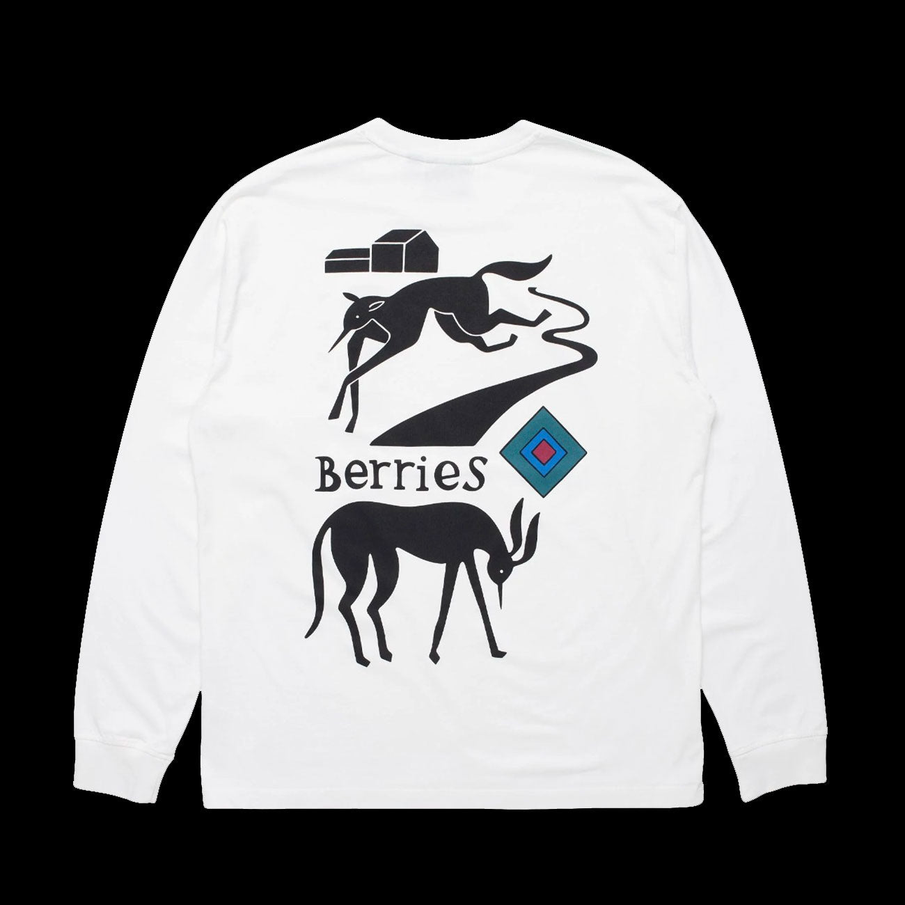 By Parra The Berry Farm Long Sleeve T-Shirt (White)