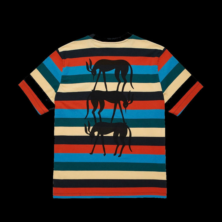 By Parra Stacked Pets On Stripes T-Shirt (Multi)