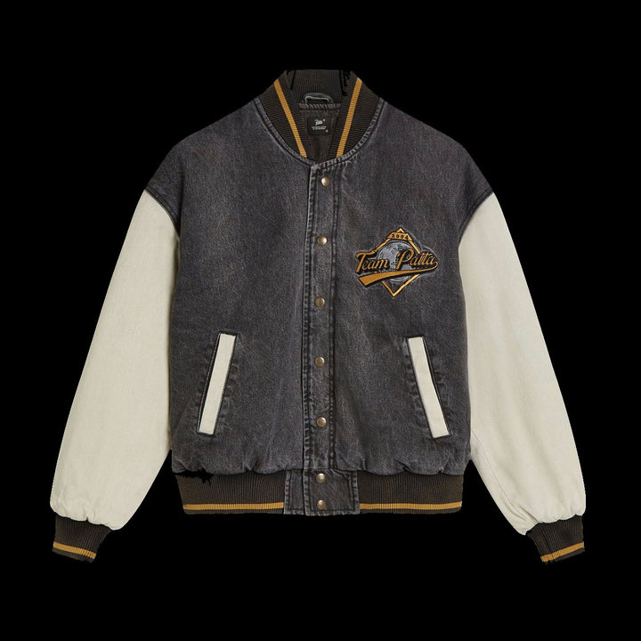 Patta Homerun Denim Varsity Jacket (Black)