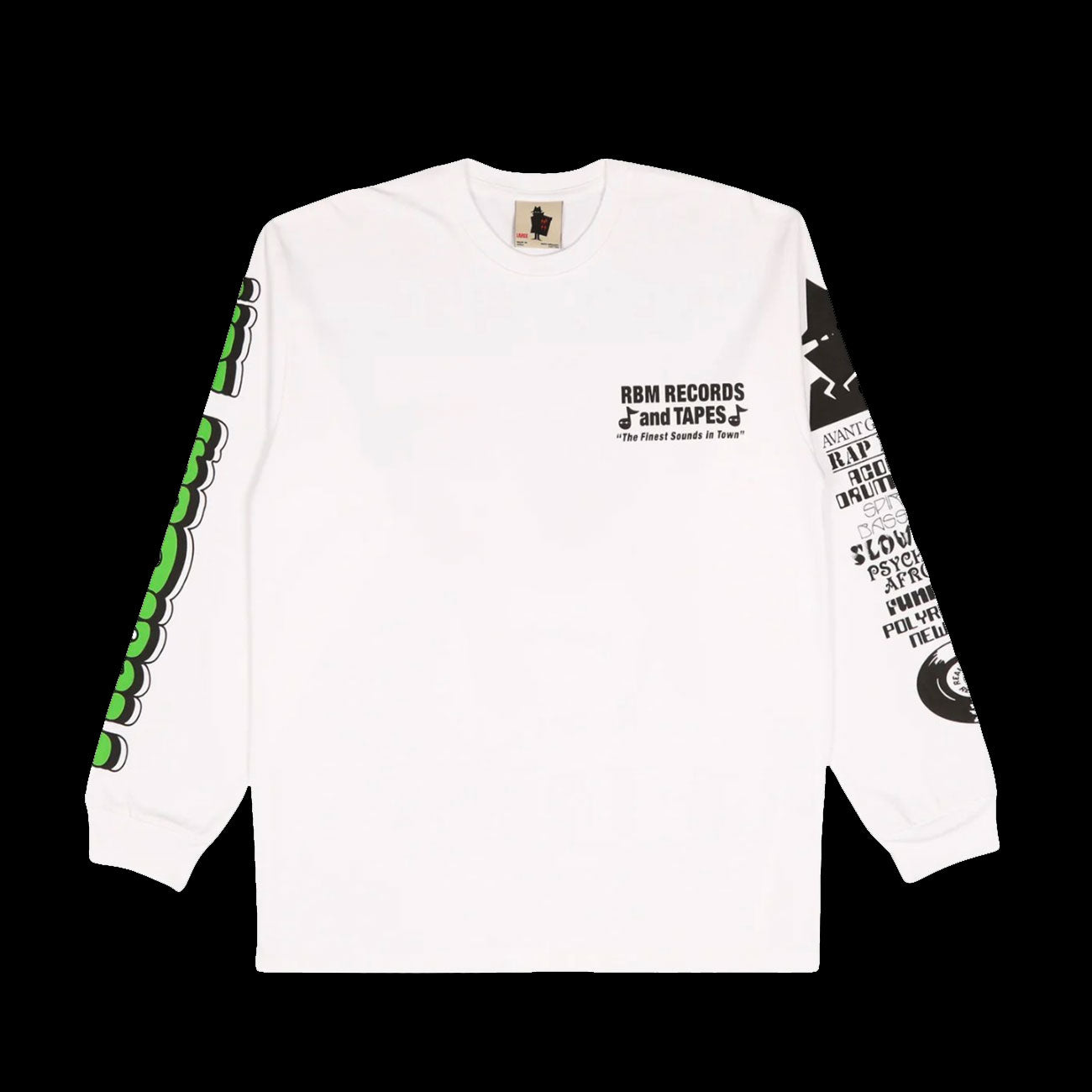 Real Bad Man Records And Tapes L/S Tee (White)