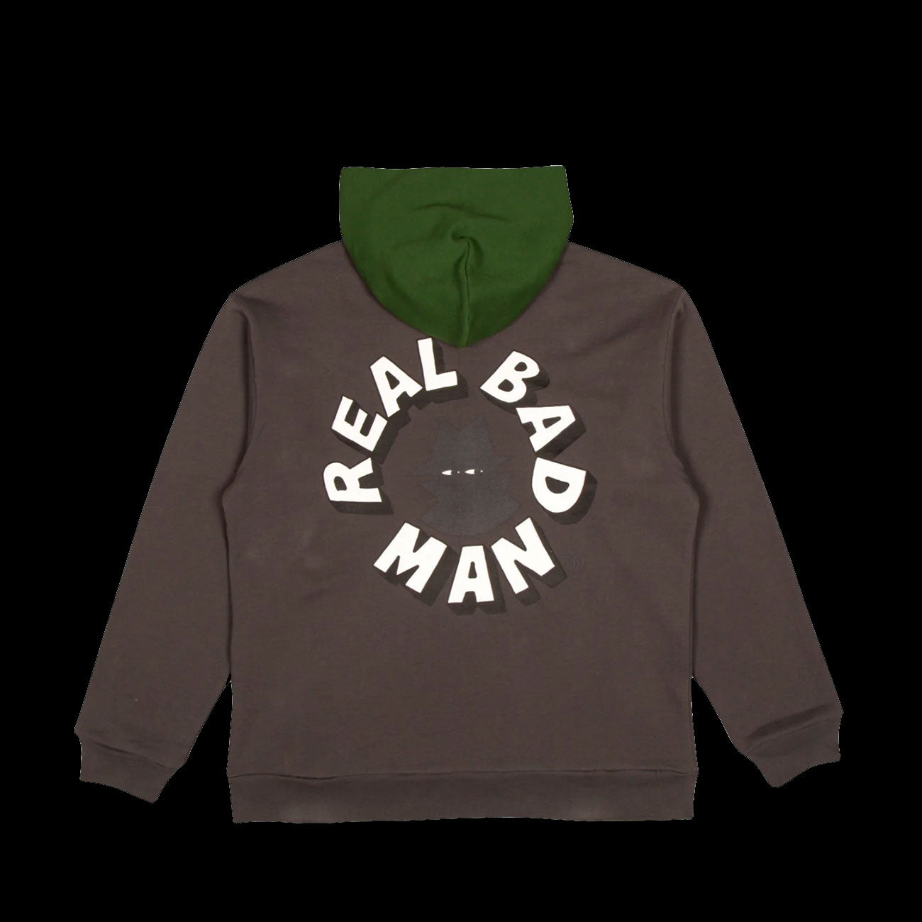 Real Bad Man 2 Tone Hoodie Fleece (Black/Green)