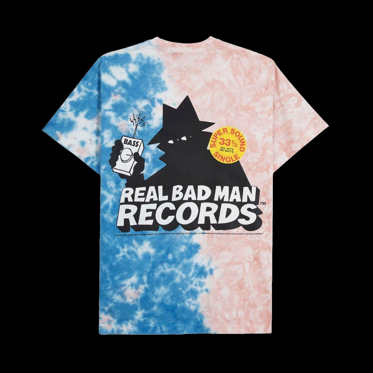 Real Bad Man Records Tee (Pink Tye Dye)