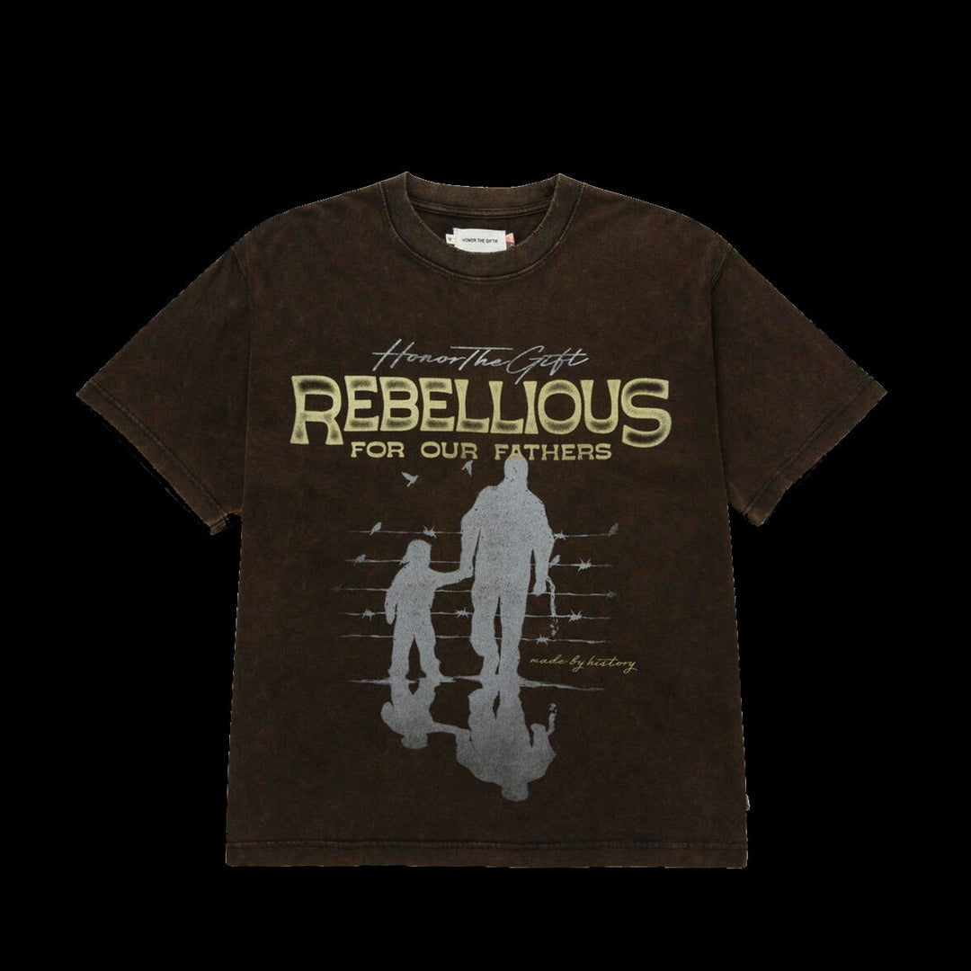 Honor The Gift Rebellious For Our Fathers T-Shirt (Black)