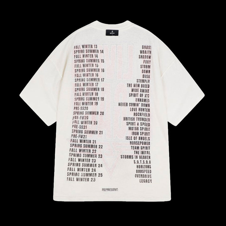Represent Living Legacy Reversible T-Shirt (Flat White)
