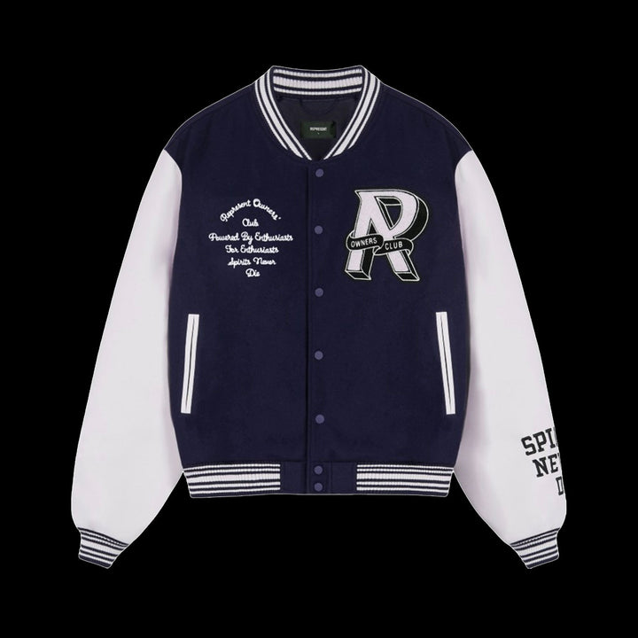 Represent Owners Club Varsity Jacket (Midnight Navy)