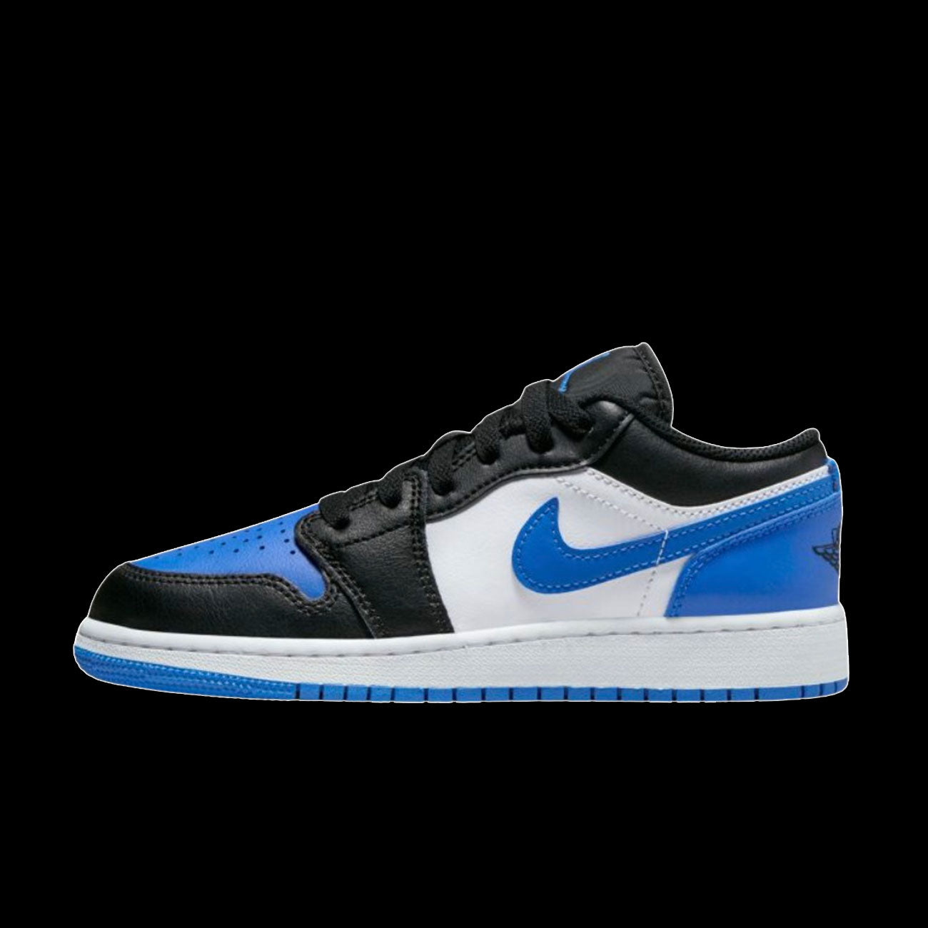 Air Jordan 1 Low (GS) (White/Royal Blue-Black-White)