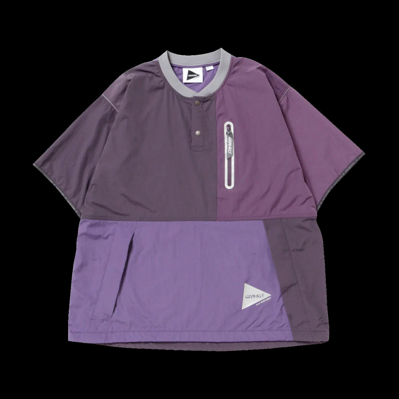 トップス GRAMICCI X and wander PATCHWORK WIND TEE Gramicci x and wander Patchwork Wind Tee (Black)