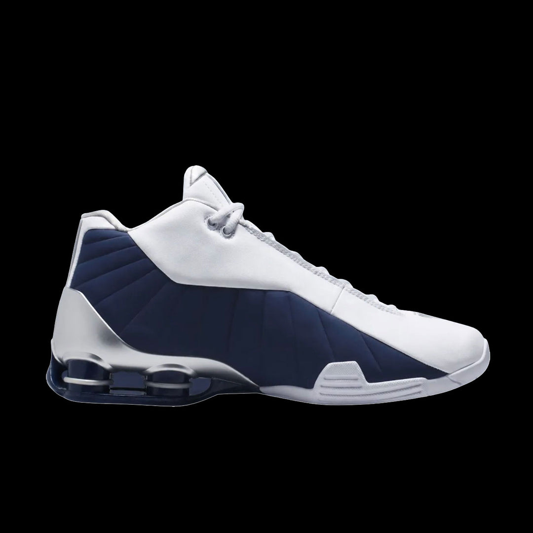 Nike Shox Bb4 (White/Midnight Navy-Metallic Silver)