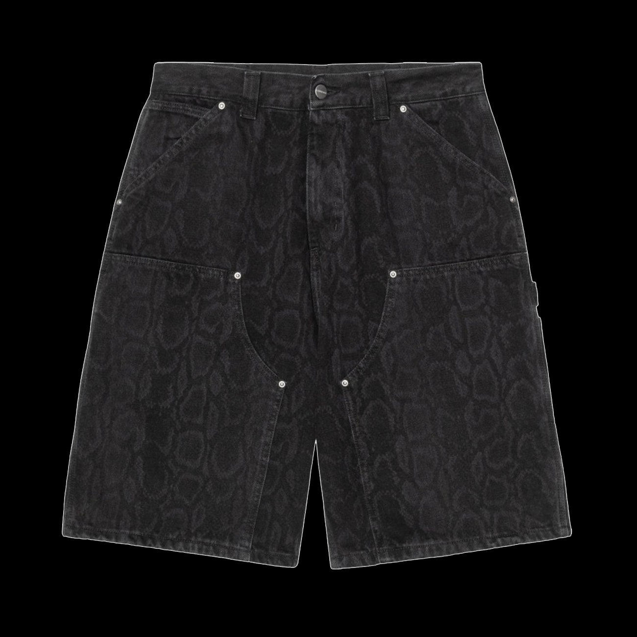 Carhartt WIP OG Double Knee Shorts (Snake Camo Black Heavy Stone