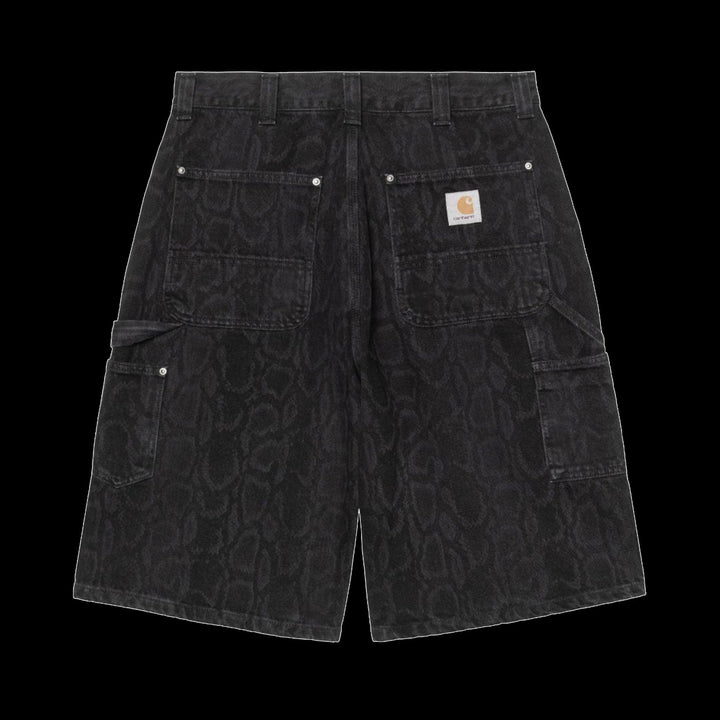Carhartt WIP OG Double Knee Shorts (Snake Camo Black Heavy Stone Wash)