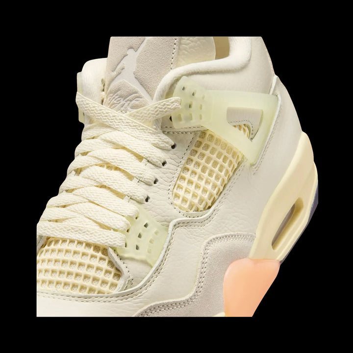 WMNS Air Jordan 4 Retro "Birds of Paradise" (Coconut Milk/Muslin-Bright Mango)