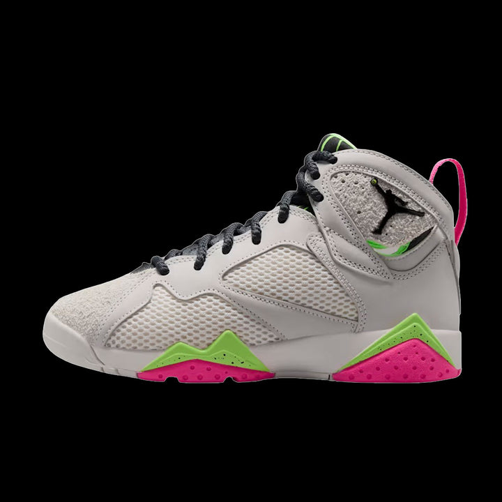 Air Jordan 7 Retro (GS) "Tennis Day" (Phantom/Anthracite-Lime Blast-Pink Blast)