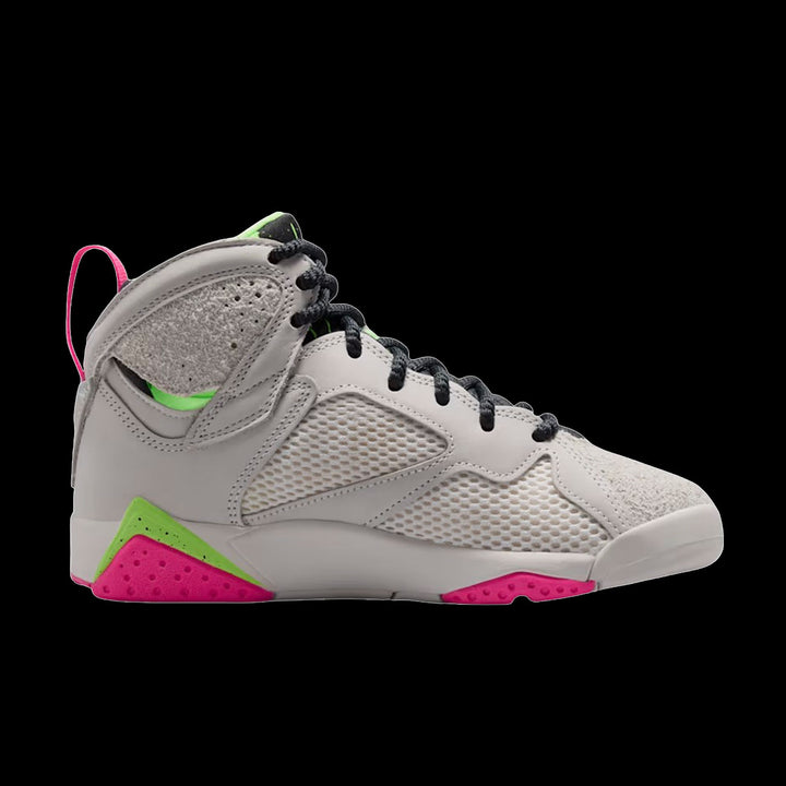 Air Jordan 7 Retro (GS) "Tennis Day" (Phantom/Anthracite-Lime Blast-Pink Blast)