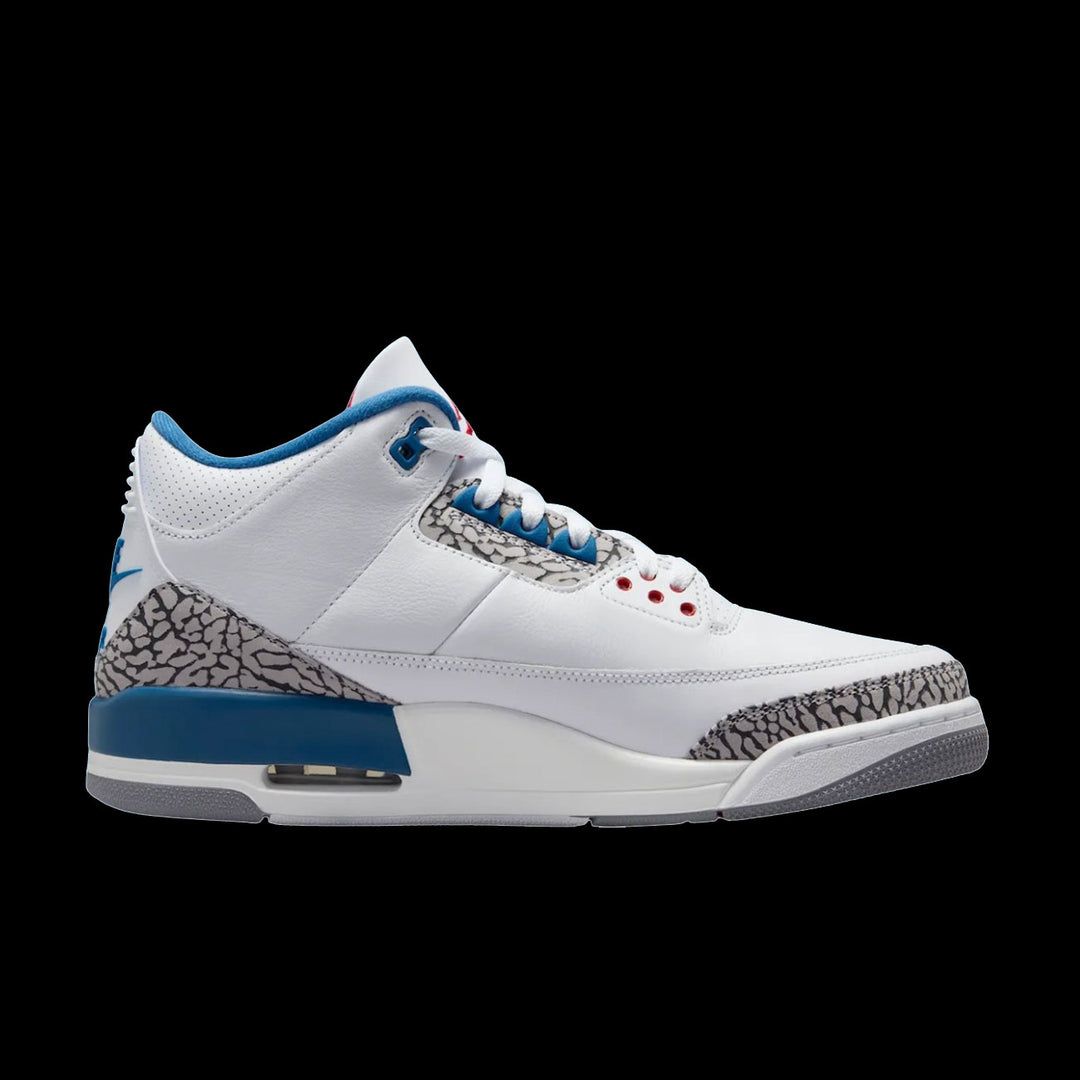 Air Jordan 3 Retro "True Blue (White/Fire Red-True Blue)
